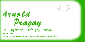 arnold pragay business card